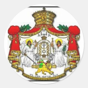 Casaco imperial etíope de autocolantes de armas