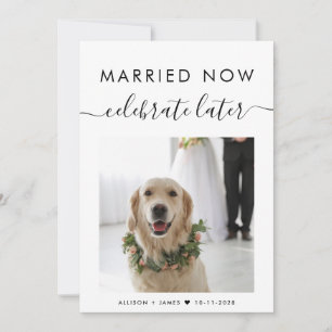 Casado Agora Celebrar Depois Do Elopemento De Foto