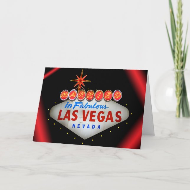 Casado em Las Vegas fabuloso que Wedding convites (Frente)