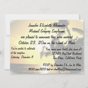 Casado no Anúncio Maui com Foto de Casamento