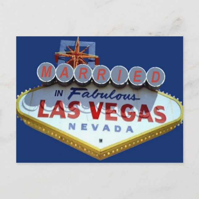 CASADO No Fabuloso Cartão Postal de Las Vegas (Frente)