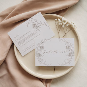 Casados Elegantes Florais Sépia Vintage