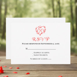 Casais Caprichosos Boho Coração Vermelho RSVP Casa