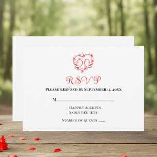 Casais Caprichosos Boho Coração Vermelho RSVP Casa