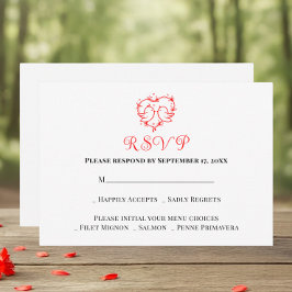 Casais Caprichosos Boho Coração Vermelho RSVP Casa