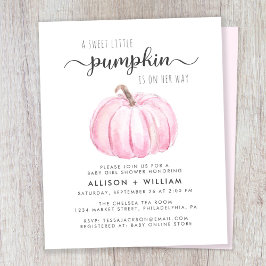 Casais de abóbora bonitos Convite para Chá de meni