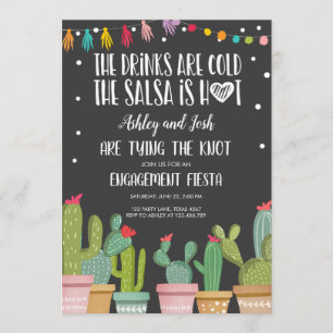 Casais de Chá de panela de Convite para Noivado Fi