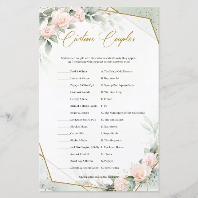 Casais de desenho verde (Frente)