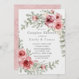 Casais de framboesa e cor-de-água rosa