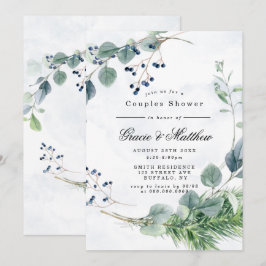 Casais Eucalyptus Azuis Dusty Convites ao Chá