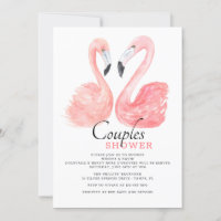 Casais Flamingo cor-de-rosa Convite para Chá