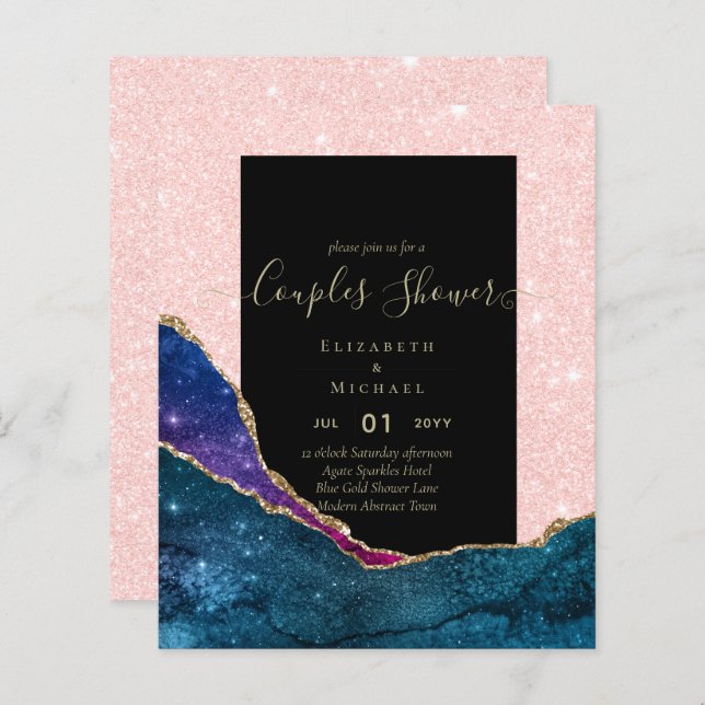 CASAIS ORÇAMENTAIS CHÁ DE PANELA - AGAR Dourado (Frente/Verso)