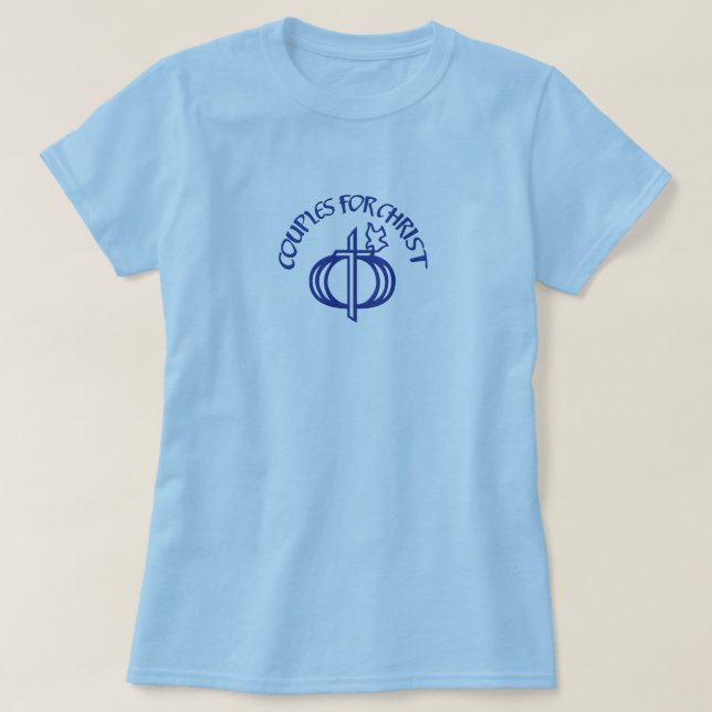 Casais para o t-shirt das mulheres do cristo (Frente do Design)