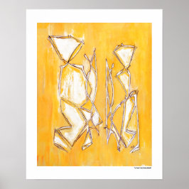 Casal amarelo Abstrato  16x20 posters