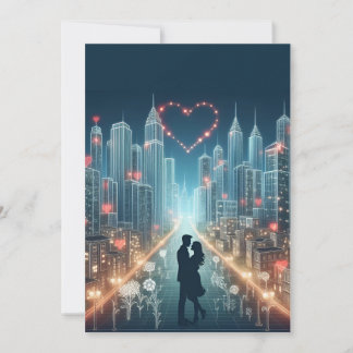 Casal Apaixonado No Meio De Uma Cidade