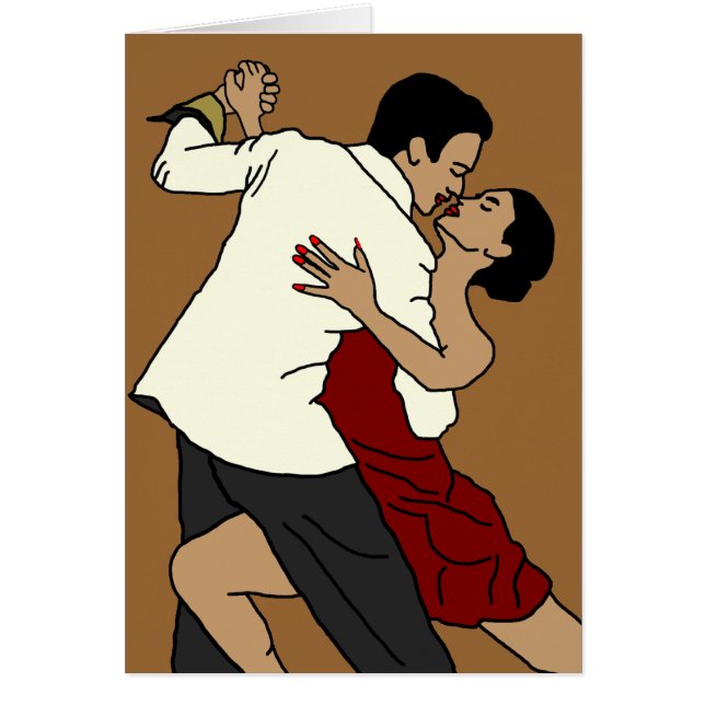 casal bonito clássico do cartão (Frente)