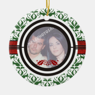 Casal Casado 1rua Ornamento Personalizado de Natal