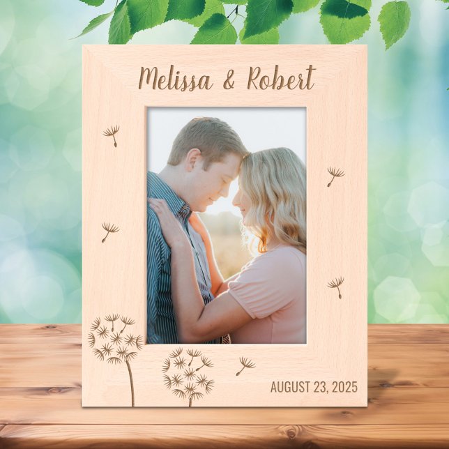 Casal Dandelion Flowers Aniversário 5x7 (Criador carregado)