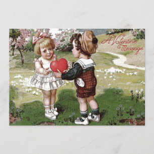 Casal das crianças bonitas Convite para Casamento