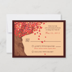 Casal de Amor Corações Caindo Carvalho RSVP