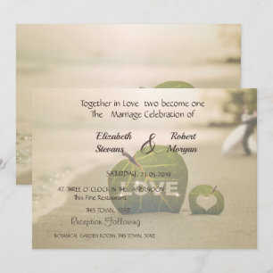 Casal de Casamento na Praia, Convite de Amor