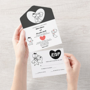 Casal de casamento Resposta RSVP E Casamento
