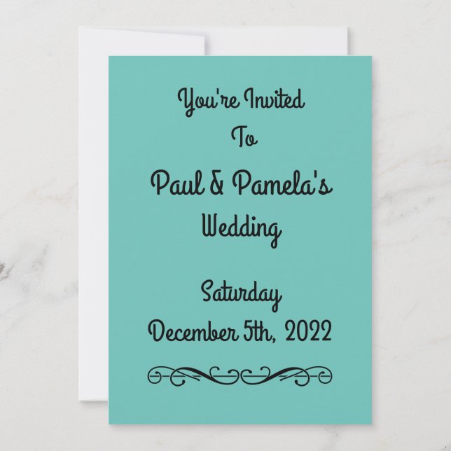 Casal de Convite de Casamento com Personalização S (Verso)