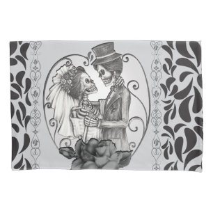Casal de Esqueletos Dança de Casamento Amor