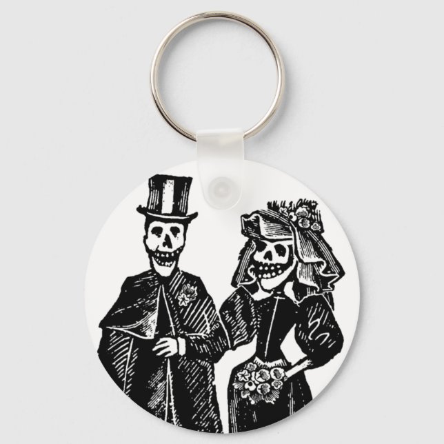 Casal de Esqueletos - Porta-chaves (Frente)