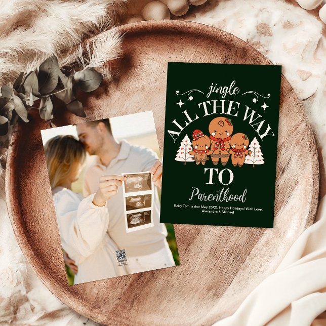 Casal de Foto Anúncio de Gravidez de Natal (Criador carregado)