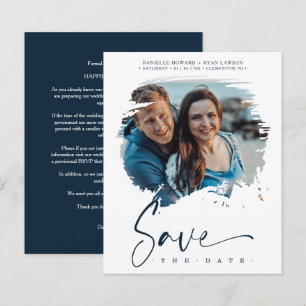 Casal de Foto do Moderno Brushstoke para Casamento