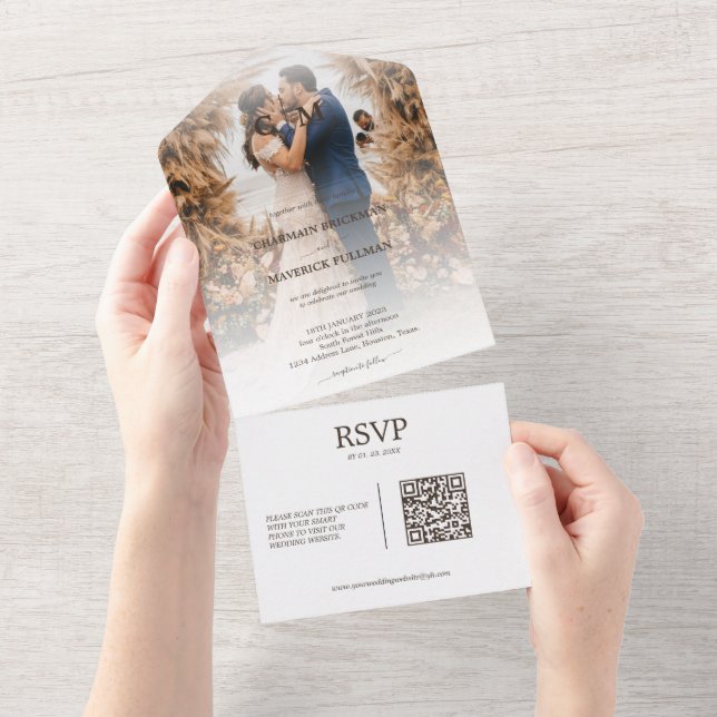 Casal de Foto Elegant Boho | Terracotta Wedding (Aba destacável)