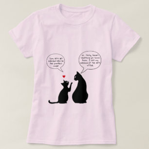 Casal de gatos falando sobre casamento T-Shirt