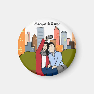 Casal de íman personalizado de desenho animado