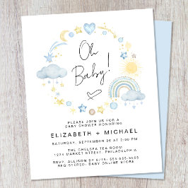 Casal do Rainbow Baby Boy Chá Convite