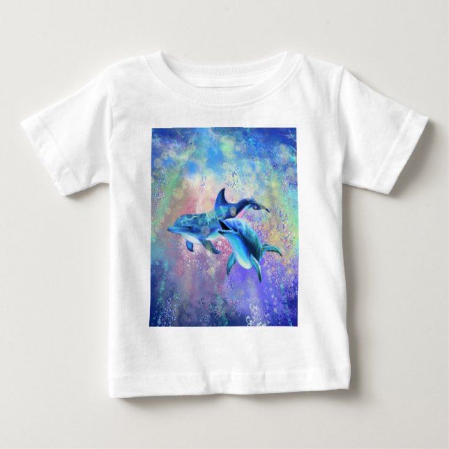 Casal Dolphin Baby T-Shirt (Frente)