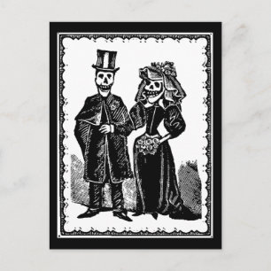 Casal esquelético - Cartão postal