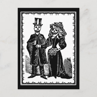 Casal Esqueleto - Cartão Postal
