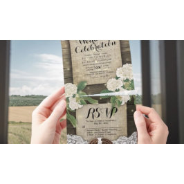 Casal Ferraduras Lace Wood Hydrangea Casamento RSV