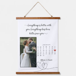Casal Foto Mês Calendário Aniversário Casamento Ha