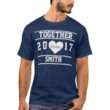 Casal "Juntos Desde..." Camiseta