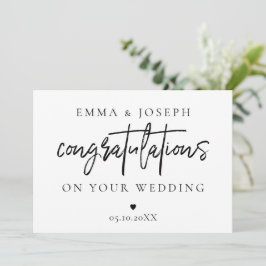 Casal moderno de felicitação por chic personalizad