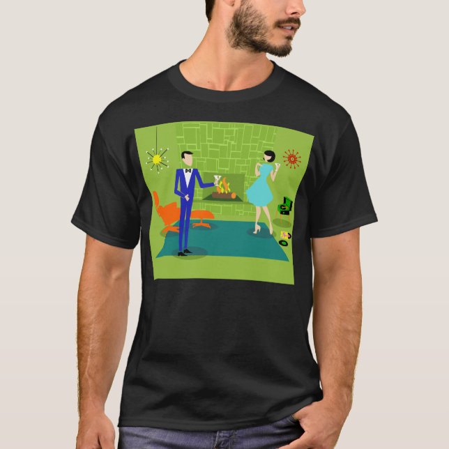 Casal Moderno Meio século T-Shirt (Frente)