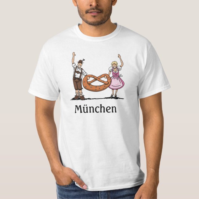 Casal Munique Pretzel, camiseta masculina (Frente)