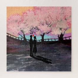 Casal no amor, quebra-cabeça de quebra-cabeça quad