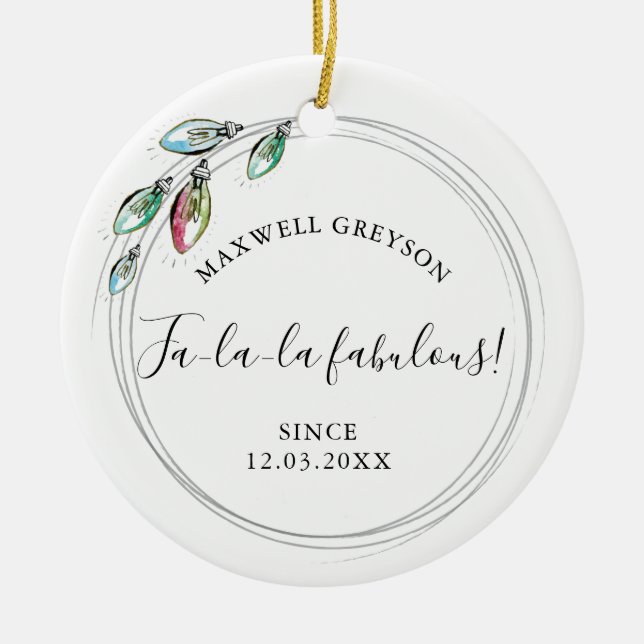 Casal Primeiro Ornamento de Natal (Frente)