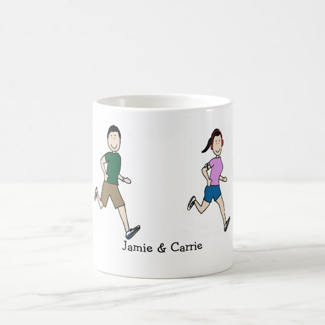 Casal Running - caneca personalizada dos desenhos (Centro)