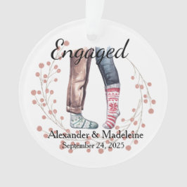 Casal Sock celebra o ornamento acrílico "Engaged"