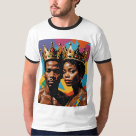 Casal T-Shirt Real Black King Queen