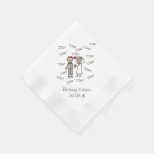 Casal Wedding eu faço guardanapo de papel